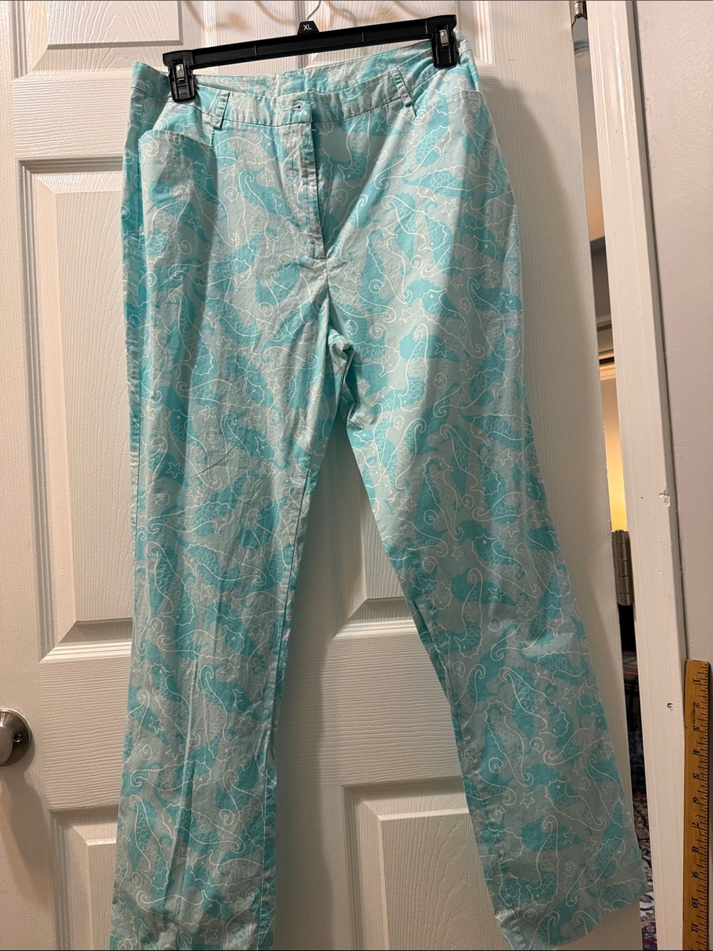 Vintage Lilly Pulitzer Mint Green & White Straight Leg Pants
